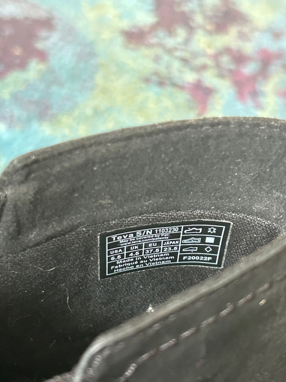 Water-resistant Black Teva Ankle Boots size 6.5 - Picture 5 of 5